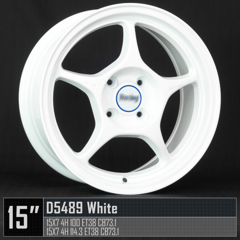 D5489 15X7 4H100 White Side