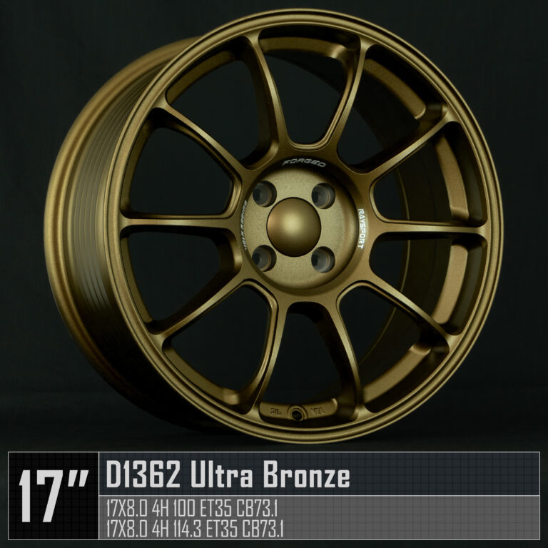 D1362 17X8 4H100 Ultra Bronze Side